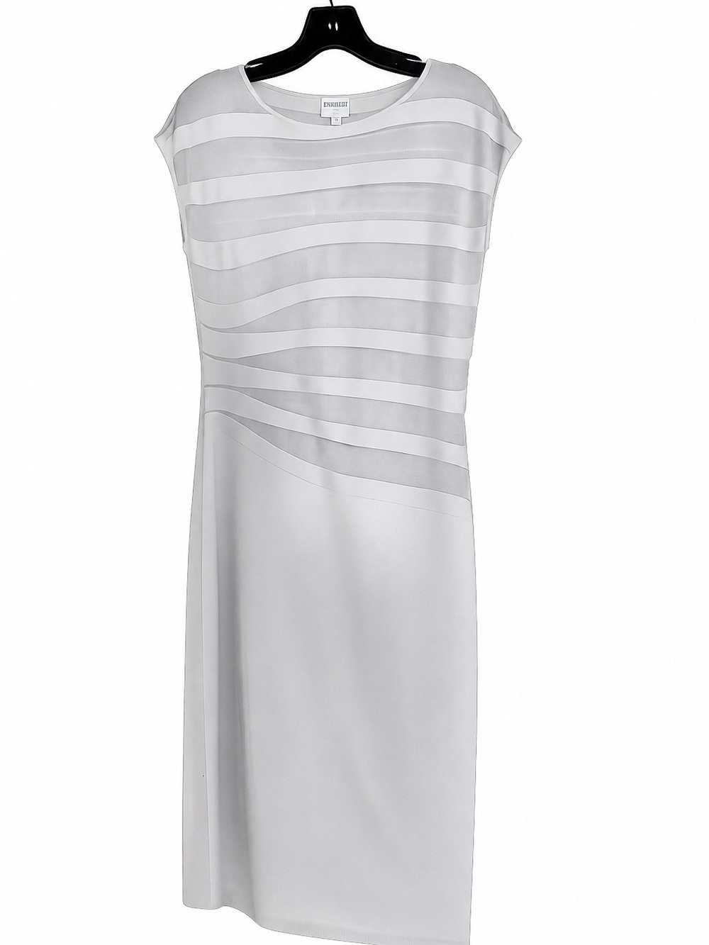 Armani Collezioni light Silver Wave-Panel Midi Dress